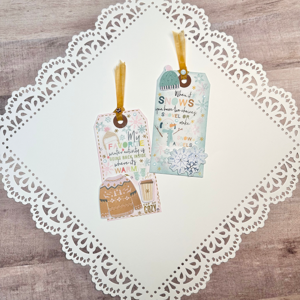 Winter Frost Snowflake Journal Tag Set