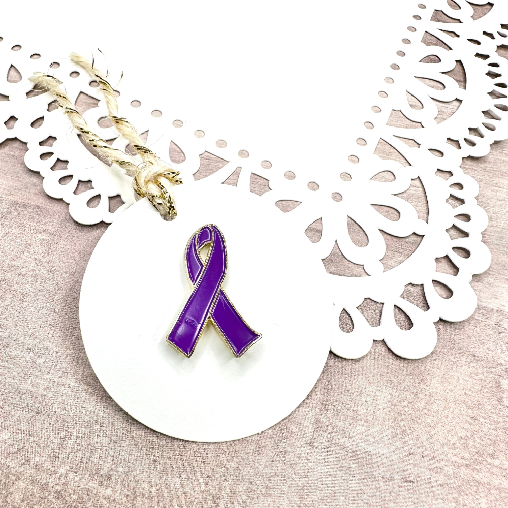 Purple Ribbon Awareness Pin