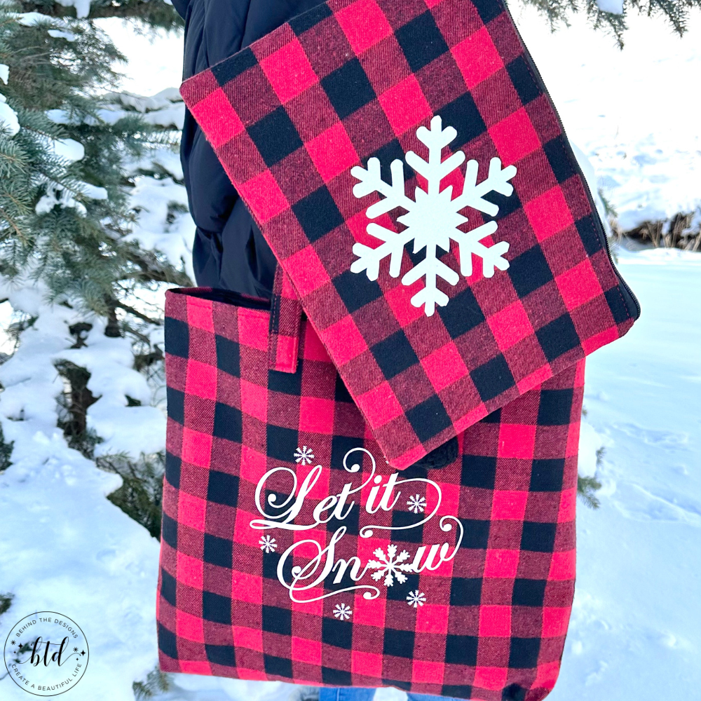 Snowflake Buffalo Check Planner Accessory Pouch - Image 2