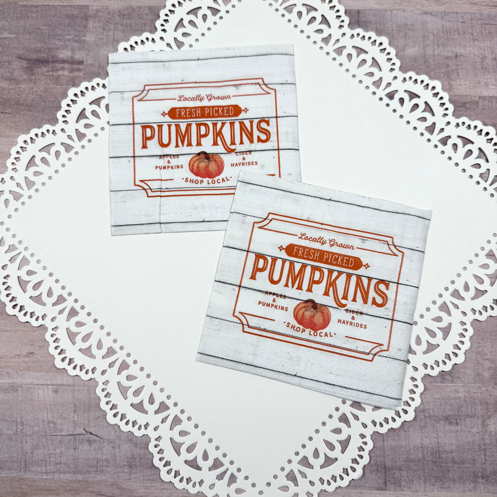 Decoupage Napkins Fresh Picked Pumpkins